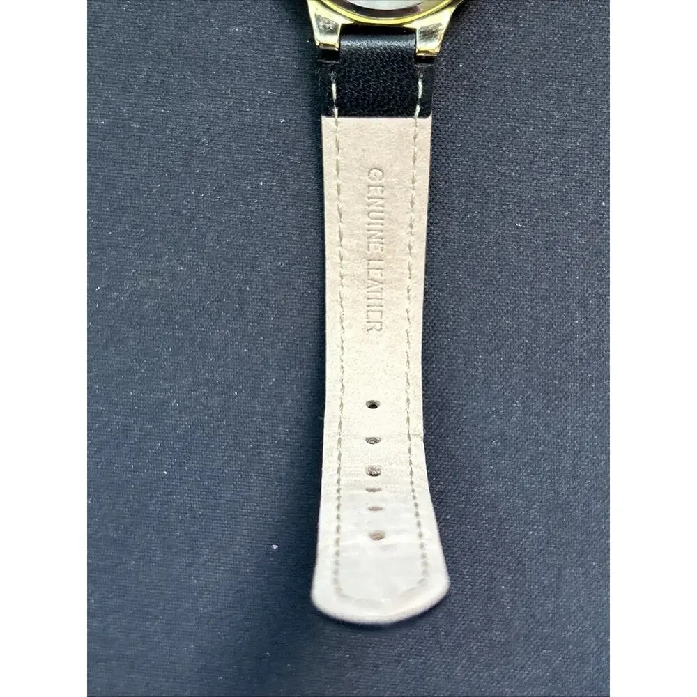 Armitron Gold Tone Case Black Dial And Band Women’s Quartz Watch